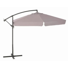 OMBRELLONE SPRING A BRACCIO LATERALE ANTIVENTO BEIGE 300X300 CON BASE A CROCE