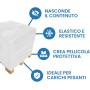 6 BOBINE FILM ESTENSIBILE BIANCO PELLICOLE DA 2,2 KG 23 MICRON