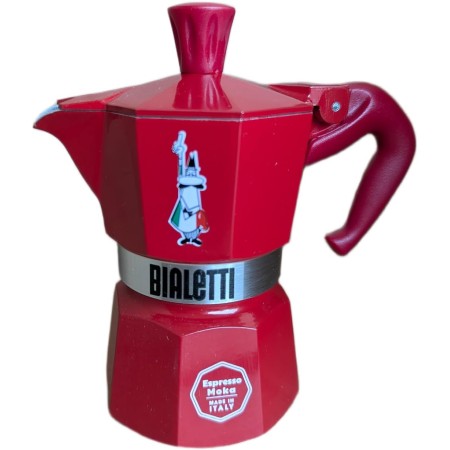 BIALETTI MOKA  EXPRESS 1 TAZZA OMINO COD 9037 ROSSA LIMITED EDITION