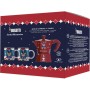 BIALETTI JOYFUL CHRISTMAS SET DI MOKA EXPRES 6 TAZZE +2 TAZZE COLOR ROSSO COD 5318