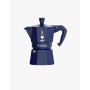 BIALETTI CAFFETTIERA MOKA EXPRESS 1/2 TAZZE  LA MOKINA BLU IN ALLUMINIO COD 5411