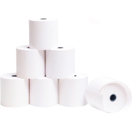 100 ROTOLI DI CARTA TERMICA PER POS , CASSA , RICEVUTE , SCONTRINI , ROTOLINI 80x80 OMOLOGATI