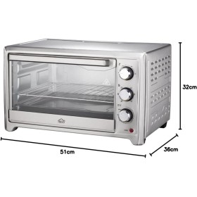 FORNO ELETTRICO  35 LITRI -ACCIAO INOX MBS35- TERMOSTATO 4 FUNZIONI -VENTILATO -1500W