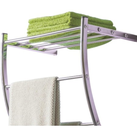 PraTiKo Life Porta Asciugamani Porta Sapone da Muro per Bagno Doccia Acciaio 3 posti con mensola COD 657886