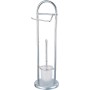 Piantana Porta Rotolo e Porta Scopino Acciaio Cromato Piantana WC Porta Carta Igienica, Accessori Bagno Pratiko Life COD 657848