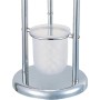 Piantana Porta Rotolo e Porta Scopino Acciaio Cromato Piantana WC Porta Carta Igienica, Accessori Bagno Pratiko Life COD 657848