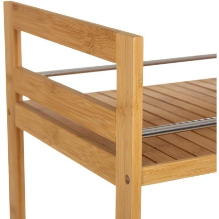 CASA SELECCION TAVOLO DA CAMERIERA IN BAMBU' CON RUOTE  55X32X62,50 CM COD 7574 COLOR NATURALE