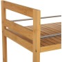 CASA SELECCION TAVOLO DA CAMERIERA IN BAMBU' CON RUOTE  55X32X62,50 CM COD 7574 COLOR NATURALE