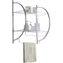 PraTiKo Life Porta Asciugamani Bagno Porta Asciugamani Da Parete in Acciaio Due Mensole Porta Oggetti Doccia cod 657879