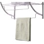 PraTiKo Life Porta Asciugamani Bagno Porta Asciugamani Da Parete in Acciaio Due Mensole Porta Oggetti Doccia cod 657879