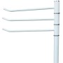 Portasciugamani da Terra Piantana 87cm 3 Bracci Porta Asciugamano Metallo Bianco COD 004382