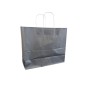 1 BUSTA BORSA SHOPPER SACCHETTI DI CARTA CON MANICO CORDINOBIANCO COLORE NERO