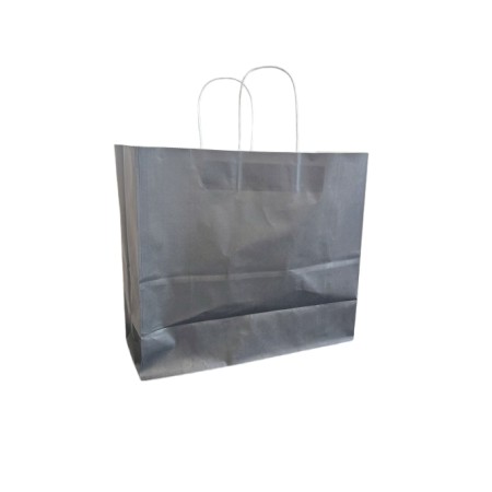 BUSTA BORSE SHOPPER SACCHETTI DI CARTA CON MANICO CORDINOBIANCO COLORE NERO