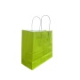 1 BUSTA BORSA SHOPPER 25X11X24 SACCHETTI DI CARTA CON MANICO CORDINO BIANCO COLORE  VERDE