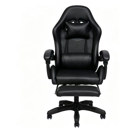 SEDIA DA GAMING OC-810 PELLE SINTETICA, CON ROTELLE CUSCINO SUPPORTO E CON POGGIAPIEDI