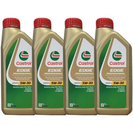 4 LATTINE DI CASTROL EDGE PROFESSIONAL 5W-30 III 1 LITRO OLIO MOTORE LUBRIFICANTE