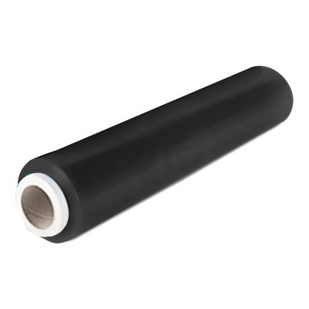 1 BOBINA FILM ESTENSIBILE PELLICOLA NERA 2,4 KG 23 MICRON PER IMBALLAGGIO 50 CM