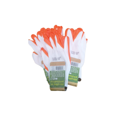 KIT DA 5 PAIA DI GUANTI DA GIARDINO IN NYLON 60% /40% GOMMA TAGLIA 10