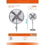 VINCO VENTILATORE A PIANTANA CROMATO 40 CM COD 70701