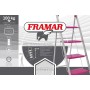 SGABELLO IN ACCIAIO SLIMMY 4 GRADINI FR157 PORTATA 100 KG FRAMAR