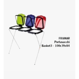 PORTASACCHI IN ACCIAIO BASKET 3 100X39X84H FRAMAR FR203 PORTASACCHI TRIPLO PORTASACCHI IN ACCIAIO BASKET 3 100X39X84H FRAMAR FR203 PORTASACCHI TRIPLO
