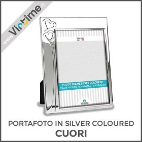 PORTA FOTO COLOR ARGENTO LUCIDO "CUORI" 10X15 CM VIRTIME S36572-42 PORTA FOTO COLOR ARGENTO LUCIDO "CUORI" 10X15 CM VIRTIME S36572-42