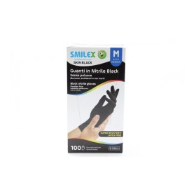 SMILEX GUANTI IN NITRILE BLACK SENZA POLVERE 100PZ. SMILEX GUANTI IN NITRILE BLACK SENZA POLVERE 100PZ.