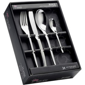 SET DI POSATE DA TAVOLA IN ACCIAIO INOX 18/0 EME 24 PEZZI black P13BL/INOX SET DI POSATE DA TAVOLA IN ACCIAIO INOX 18/0 EME 24 PEZZI black P13BL/INOX