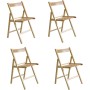 ITALIADOC SET 4 SEDIE IN LEGNO PIEGHEVOLI HAPPY HOUR NATURALI  ‎IT220/18