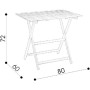ITALIADOC PRINCE TAVOLO PIEGHEVOLE IN LEGNO 60X80 COLORE NOCE IT223/12