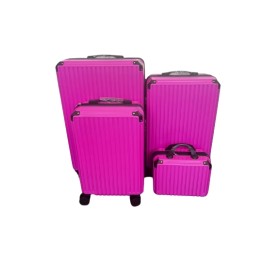 SET DI 4 PEZZI DI VALIGIE DI COLORE ROSA , VALIGIE DA VIAGGIO MULTIFUNZIONALI, TROLLEY RIGIDI SET DI 4 PEZZI DI VALIGIE DI COLORE ROSA , VALIGIE DA VIAGGIO MULTIFUNZIONALI, TROLLEY RIGIDI
