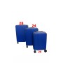 SET DI 4 PEZZI DI VALIGIE DI COLORE BLUE , VALIGIE DA VIAGGIO MULTIFUNZIONALI, TROLLEY RIGIDI