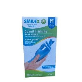 SKIN BLUE 100PZ GUANTI NITRILE SENZA POLVERE MONOUSO NON STERILI AMBIDESTRI SKIN BLUE 100PZ GUANTI NITRILE SENZA POLVERE MONOUSO NON STERILI AMBIDESTRI
