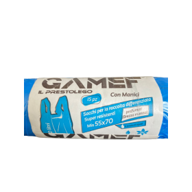 GAMEF SACCHI PER LA RACCOLTA DIFFERENZIATA 55X70 BLU  COD. 5187 GAMEF SACCHI PER LA RACCOLTA DIFFERENZIATA 55X70 BLU  COD. 5187
