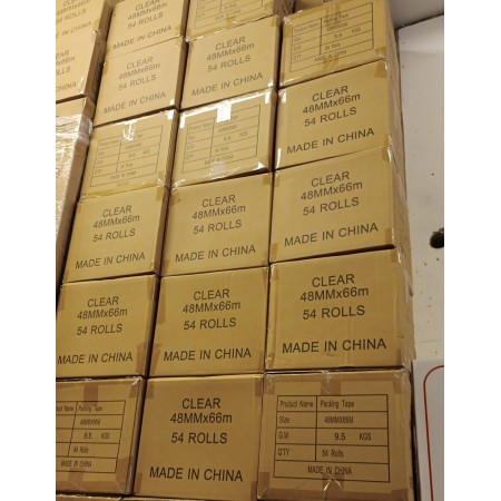 PEDANA DA 54 SCATOLI (54 ROTOLI) DI NASTRO ADESIVO  TRASPARENTE 48x66