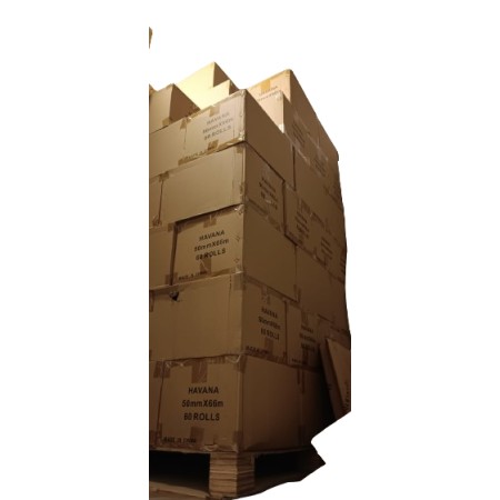 PEDANA DA 54 SCATOLI (60 ROTOLI) DI NASTRO ADESIVO AVANA 50mmx66M