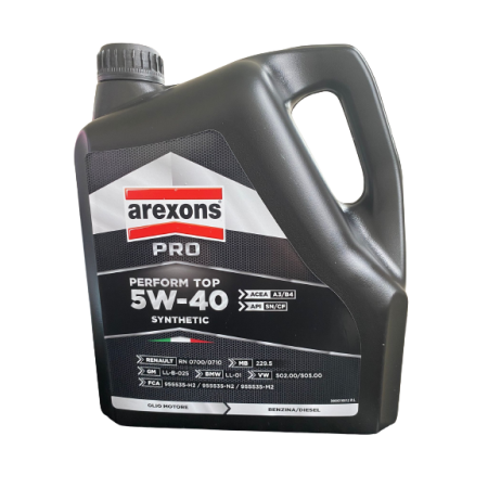AREXONS OLIO MOTORE 5W-40 PERFORM TOP 4 LITRI COD. 94441