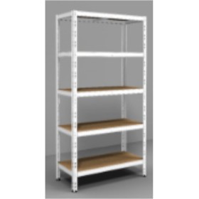 ANEMOS POKERINO LEGNO-METALLO 5 SCAFFALE , 220 KG PORTATA MAX A RIPIANO, BIANCO ANEMOS POKERINO LEGNO-METALLO 5 SCAFFALE , 220 KG PORTATA MAX A RIPIANO, BIANCO