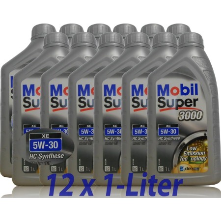 12 LITRI DI OLIO MOTORE M-SUPER 3000 XE 5W-30 - MOBIL  SINTETICO 502