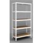 ANEMOS POKERINO LEGNO-METALLO 5 SCAFFALE , 220 KG PORTATA MAX A RIPIANO, BIANCO