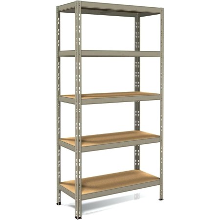ANEMOS POKERINO GRIGIO ANTRACITE 5 SCAFFALE KIT CON TRUCIOLARE SHEL, 220 KG PORTATA