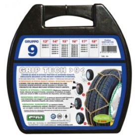 CORA CATENE DA NEVE PER AUTO GRIP TECH, 9 MM, GRUPPO, 9, SET DI 2 CORA CATENE DA NEVE PER AUTO GRIP TECH, 9 MM, GRUPPO, 9, SET DI 2