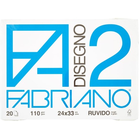 FABRIANO F2  ALBUM DISEGNO  RUVIDO 24X33 FORMATO 24 X 33 CM, 20 FOGLI