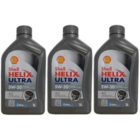 SET DA 3 OLIO SHELL  HELLIX ULTRA AG LUBRIFICANTE SINTETICO 1L 5W30 PER MOTORI DIESEL SET DA 3 OLIO SHELL  HELLIX ULTRA AG LUBRIFICANTE SINTETICO 1L 5W30 PER MOTORI DIESEL