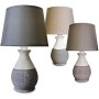 VIRTIME LAMPADA DA TAVOLO CON BASE IN CERAMICA STONE BICOLOR 26 CM 3 COLORI
