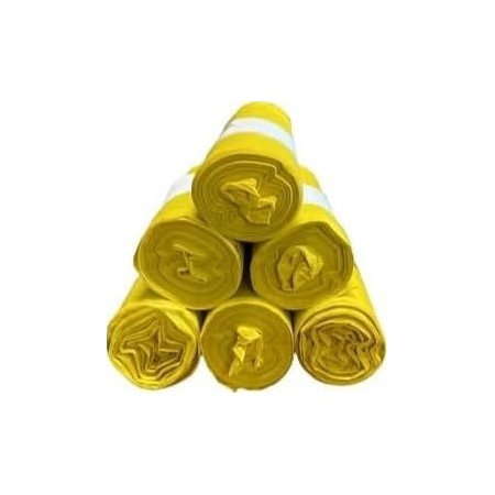 SACCHI PER SPAZZATURA 55X65 GIALLO 30 MICRON 200/400 BUSTE PER IMMONDIZIA