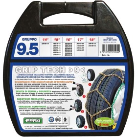 CORA CATENE DA NEVE PER AUTO GRIP TECH, 9 MM, GRUPPO, 9.5 CORA CATENE DA NEVE PER AUTO GRIP TECH, 9 MM, GRUPPO, 9.5