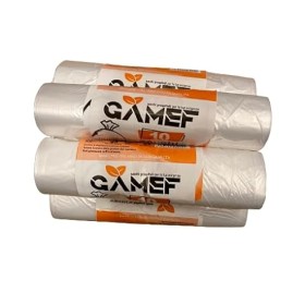 GAMEF 50 SACCHETTI DI RACCOLTA DIFFERENZIATA  COD. 3424 DA 70X110 RESISTENTI 110 LITRI AMBRA 5 ROTOLI GAMEF 50 SACCHETTI DI RACCOLTA DIFFERENZIATA  COD. 3424 DA 70X110 RESISTENTI 110 LITRI AMBRA 5 ROTOLI