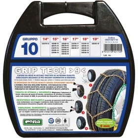 CORA CATENE DA NEVE PER AUTO GRIP TECH, 9 MM, GRUPPO 10, SET DI 2 GRIPTECHGR10 CORA CATENE DA NEVE PER AUTO GRIP TECH, 9 MM, GRUPPO 10, SET DI 2 GRIPTECHGR10