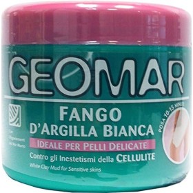 GEOMAR 121870 FANGO D'ARGILLA BIANCA PER PELLI DELICATE 650 GRAMMI - 6 pezzi
